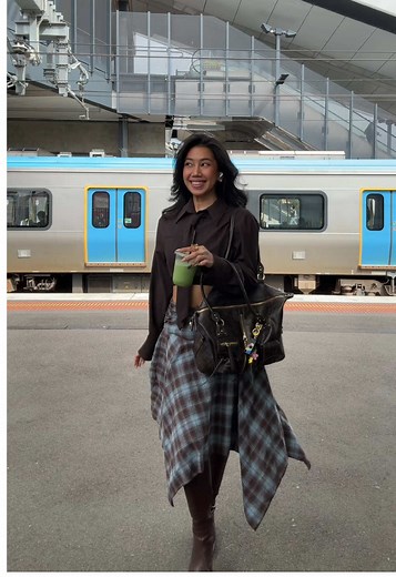 Woman's Skirt Blown Up by Wind