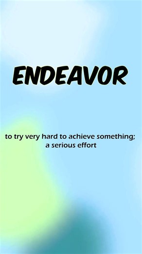 Endeavour Meaning in English | Daily English Vocabulary #shorts #englishforbeginners