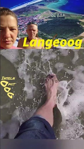 On the beach of Langeoog. We're comparing the "Oog" islands. We've finished Wangerooge and Spieke...
