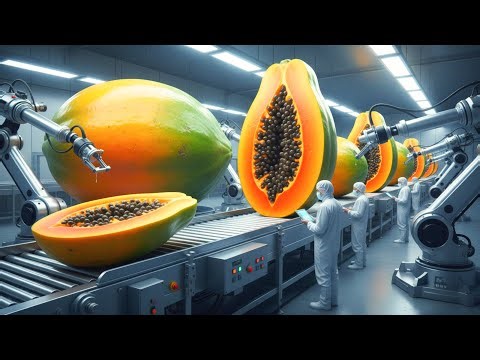 Inside a Modern Papaya Factory: From Farm to Dessert (The Whole Process)