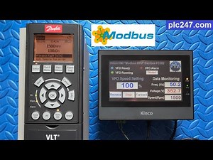 HMI Kinco "Modbus RTU" Danfoss FC302 VFD Tutorial
