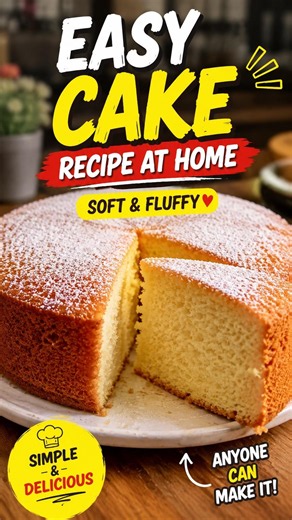Easy Cake Recipe at Home 🎂 | Soft & Fluffy Cake | asmr