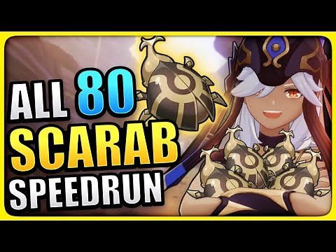 ALL 80 Scarab Locations EFFICIENT & FAST ROUTE Genshin Impact Cyno Ascension Material