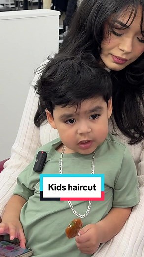 Kids haircut 💈 I dont do kids haircuts oftent but a i tried my best with this hair transformation. No more slick back hair for him so we went with a combover and slight trim. I probably should of done a taper fade on him but kids do not stay still for haircuts. #kansasbarber #wichitakansas #hairconsultation #combover