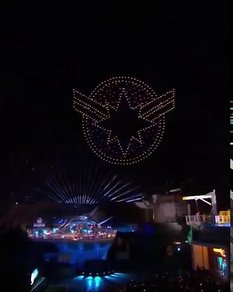 2.6M views · 9.4K reactions | Avengers assemble! Avengers Campus at Disneyland Paris grand opening ceremony in 2022 feauted this one night only incredible drone show! | Theme Park Review | Facebook