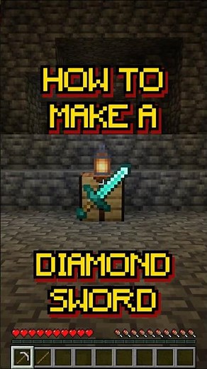 Minecraft: How to make a Diamond Sword | Recipe 197