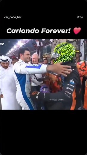 Carlos and Lando are really close since childhood. Its always delightful to see them bromancing!