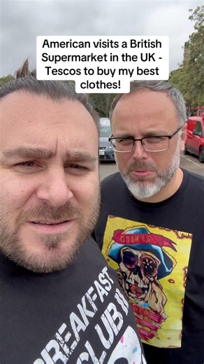 American visits a British Supermarket in the UK - Tescos to buy my best clothes! #tesco #unitedkingdom #americanintheuk #supermarket #british | AJ Slambino