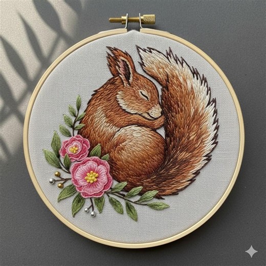 Floral Rabbit Hand Embroidery Design, Rabbit Embroidery PDF File - Etsy