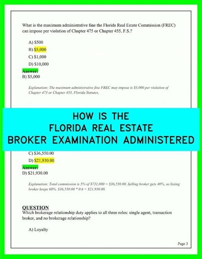 Florida Real Estate Broker Exam: A Comprehensive Guide to the Official Examination Administration