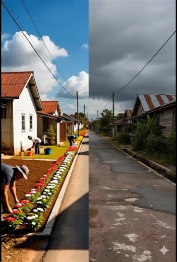 From before to after — watch an incredible AI-generated time-lapse transformation. A dirty road, broken houses, and polluted surroundings turn into a beautiful modern city 🌍 This video is fully AI generated and created to show how technology can transform the world. If you love AI videos and satisfying transformations, LIKE ❤️ SHARE 🔁 and FOLLOW for more. #BeforeAfter #AITransformation #AIGenerated #TimeLapse #AIWorld #FutureWorld #CityTransformation #AIArt #AIVideos #GlobalVideo | Nextgen ai