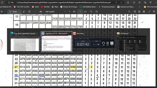 Log Table-Mantissa and characteristics of a logarithm Number