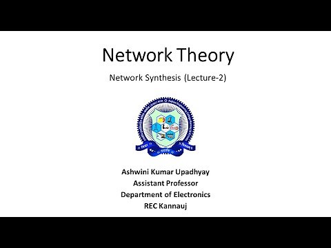 Network Theory Lec 5.4 (Part A): Network Synthesis, Driving Point LC Immittance Functions