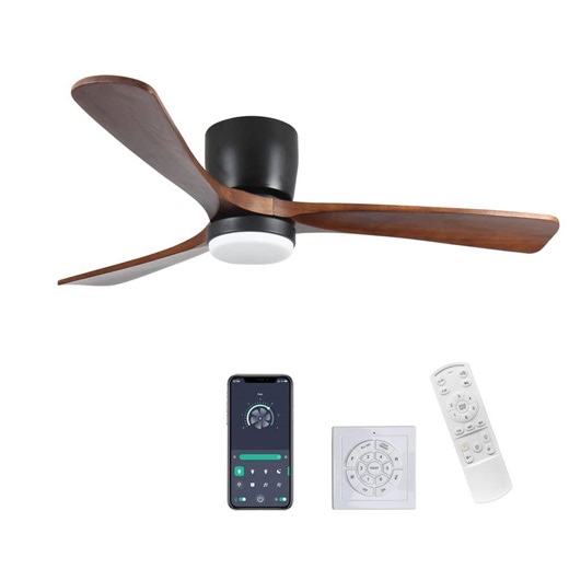 Reviews for LINJO 42 in. Smart Indoor Black Ceiling Fan with 3-Colors LED Light and Dimmer and DC Reversible and APP/Wall Switch/Remote | Pg 2 - The Home Depot