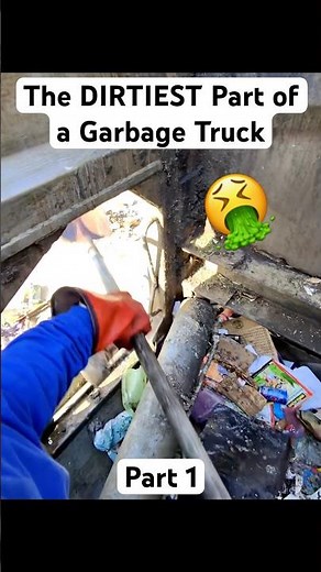 The DIRTIEST Part of a Garbage Truck! (Packer Wall Cleanout) #shorts