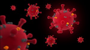Download Corona Virus Cell in Red Animation for free