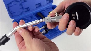 Compression Tester with Spark Plug Tester, Automotive Engine Compression Tester Kit for Car and Motorcycle, 300 PSI Cylinder Pressure Gauge with Adapters