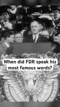 The speech that saved a nation in crisis #Short #History #FDR