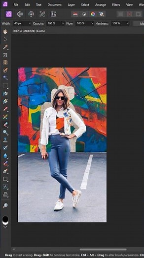 Wall Change Edit Affinity Photo #photoshop #tutorial #girl
