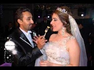 شاهد الزفاف الاسطورى للفنانة ميرنا وليد على الطيار محمود الدجوى بحضور النجوم