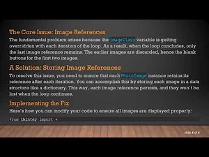 How to Fix Blank Images When Loading Images in Tkinter