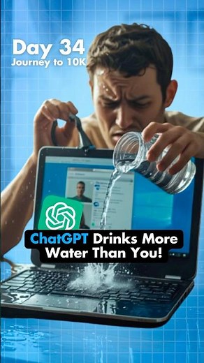 ChatGPT is Secretly Drinking Water Faster Than You! 🚀😱 #tech
