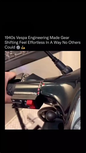 Dvault on Instagram: "Mastering the Manual Shift: 1940s Vespa Engineering Experience the pure mechanical genius of the 1940s with this iconic Vespa gear shifting mechanism. Unlike modern automatic scooters, these vintage legends used a sophisticated system of rods and cables integrated directly into the left handlebar, allowing riders to twist through gears with incredible precision and a satisfying tactile click. This aeronautical-inspired design by Corradino D'Ascanio revolutionized urban tran