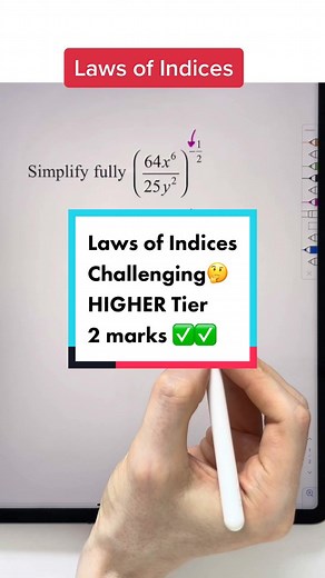 Simplifying Index Laws for GCSE Maths | Step-by-Step Guide