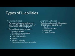 What are liabilities?