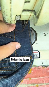 Button hole #sewing #tutorialmenjahit #tipsjahit #buttonhole #fyp | Ndamlu JEANS