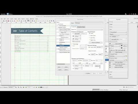 Styling Table of Contents (TOC) in Scribus