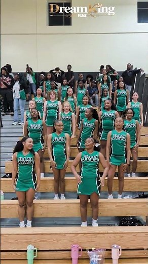 #cheer JWJ Lady Trojans Cheer Squad getting hype vs Springfield Comets