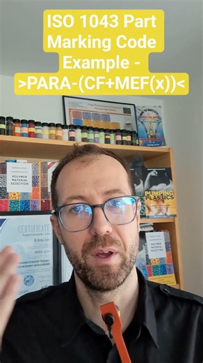 ISO 1043 Plastic Part Marking Code Example - PARA-(CF+MEF(x))
