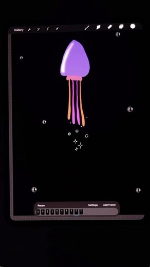 Easy Jelly Fish Animation #procreateanimation #procreate