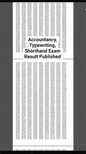 Feb 2026 Typewriting, Shorthand, Accountancy result published 🥳🥳🥳