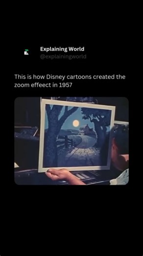 Get The Spills on Instagram: "In 1957, Disney revolutionized cinematic depth by utilizing the Multiplane Camera, a massive mechanical contraption that stood over 11 feet tall. Instead of filming a single flat drawing, animators placed different layers of artwork—such as foreground trees, characters, and distant mountains—on separate sheets of glass spaced several feet apart. To create a “zoom” or tracking shot, the camera would move vertically toward the glass layers while the layers themselves 
