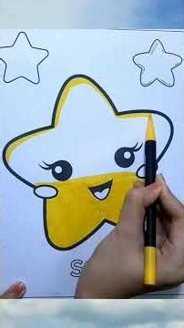 What shape is the big yellow drawing?