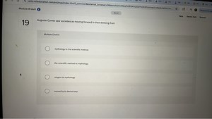 Auguste Comte saw societies as moving forward in their thinking... | Filo