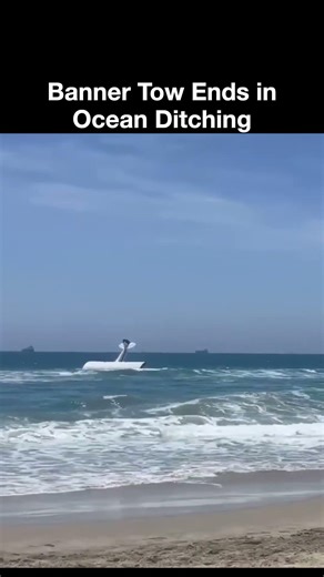 Piper J3 Cub Engine Failure During Banner Tow Ends in Ocean Ditching
