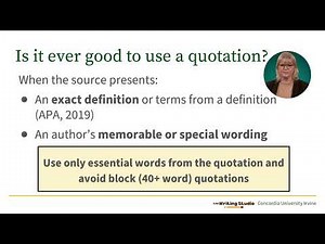 Academic Writing: Paraphrasing vs. Quoting
