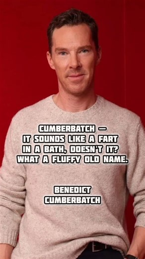 Benedict Cumberbatch on his own name. #starpsycho #funnyquotes #quotes