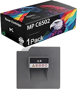MP C6502 Toner Cartridge Compatible for Ricoh MP C6502 842083 842084 842085 842086, Reliable Performance Compatible for Ricoh MP C6502 C8002 C6502SP C8002SP Printer (Black 1Pack)