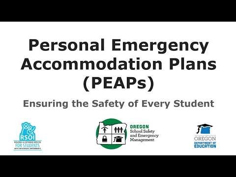 Personal Emergency Accommodation Plans (PEAPs)