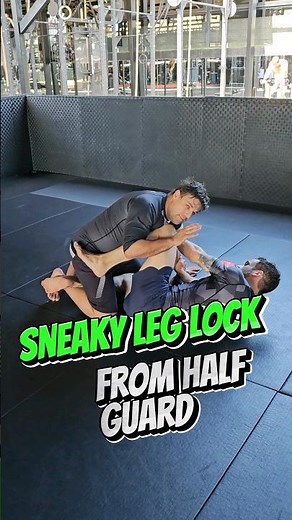 Smooth leg lock entry from top half guard #bjj