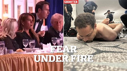 Moment gunman opens fire at White House Correspondents' Dinner