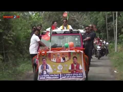 Abhijit Debbarma no Logi Rwna Bagoi Road Show o Manjak Phaikha CM Dr. Manik Saha