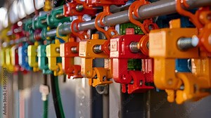 A set of lockout tagout devices used to ensure machinery is completely powered down and unable to start up unexpectedly.