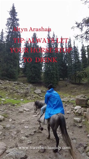 Riding to Altyn Arashan in Kyrgystan #adventure