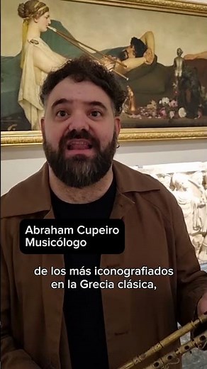 El musicólogo y multiinstrumentista Abraham Cupeiro @searechanel tañe un aulós en el #MuseodelPrado