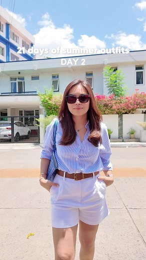 these white high waist shorts from the tiktok shop are worth it! #21daysofsummeroutfits #petite